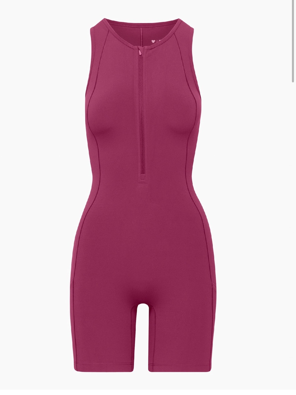 TNA Plum Zip-Front Active Romper